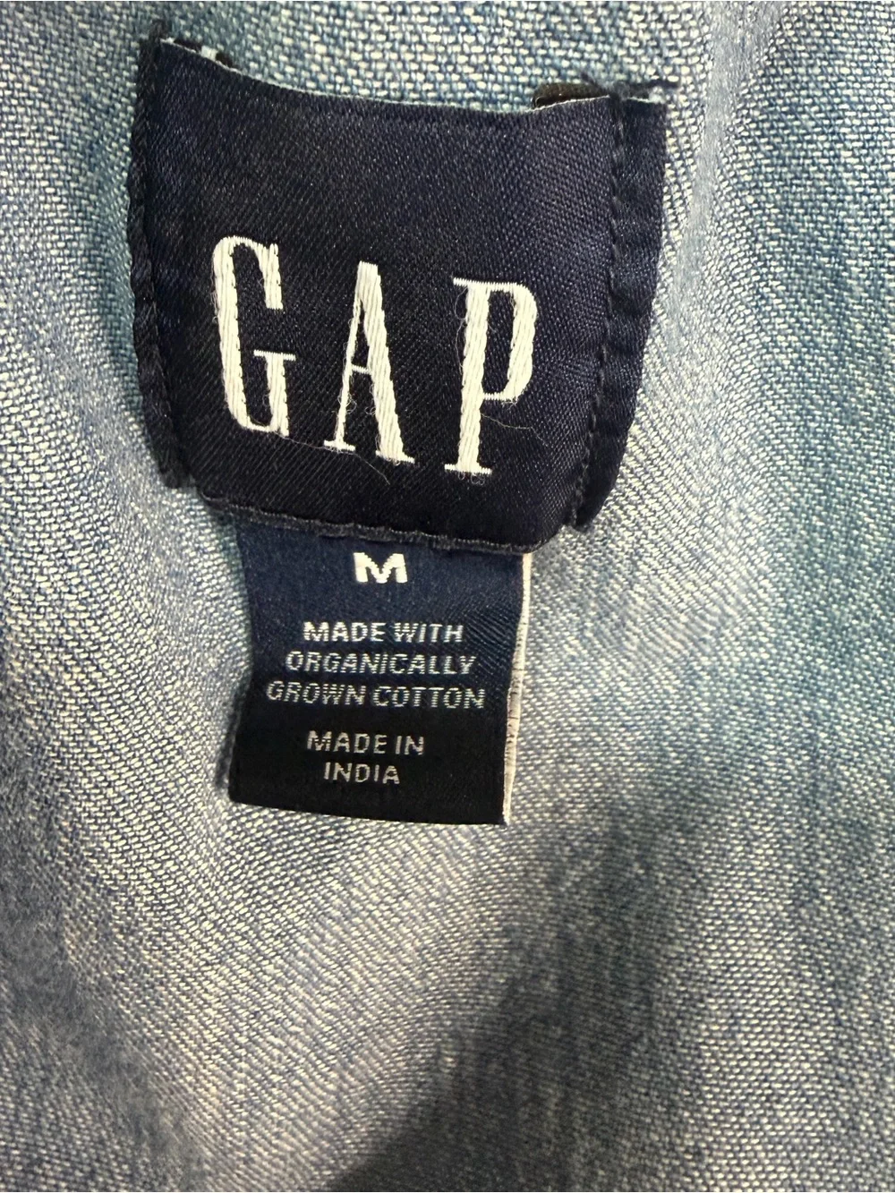 GAP Women’s 1969 Denim Western Shirt Long Sleeve Collard Button Up Shirt Size M - Picture 4 of 10
